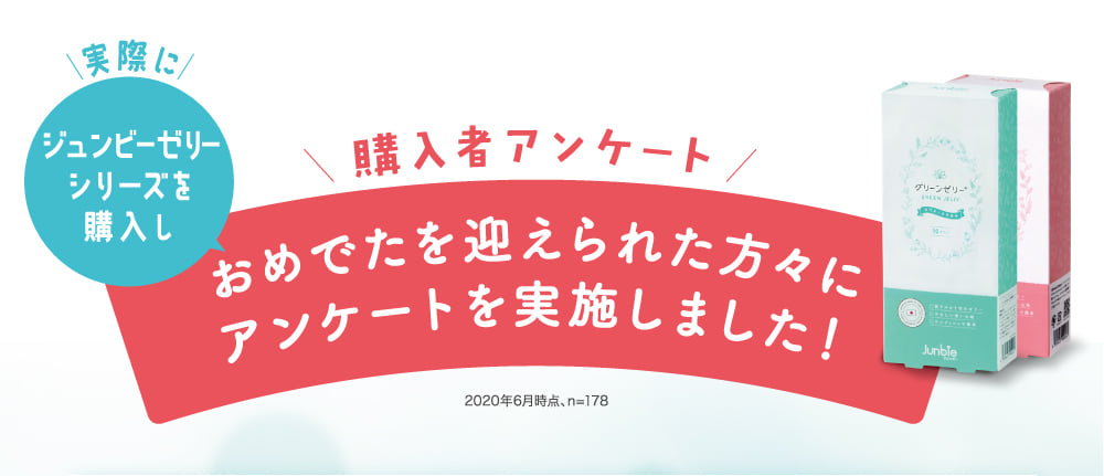 実際にジュンビーゼリーシリーズを購入しおめでたを迎えられた方々にアンケートを実施しました！